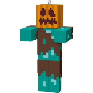imageHallmark Keepsake Halloween Ornament 2024 Minecraft Drowned with Carved Pumpkin Gifts for GamersMinecraft
