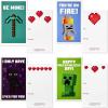 imageHallmark Minecraft Valentines Day Cards for Kids 32 Valentine Cards 35 Stickers 1 Teacher Card