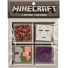 imageJINX Minecraft Nether Collectible 4Button Set 15quot Square Block Ghast Zombie Pigman Portal