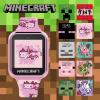 imageMinecraft Kids Smartwatch  Pink Axolotl Design 10 Watch Faces Step Counter Selfie Camera Calculator Games Voice Recorder Alarm ampamp Timer Printed Silicone Straps  Fits Wrists 55quot80quot