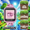 imageMinecraft Kids Smartwatch  Pink Axolotl Design 10 Watch Faces Step Counter Selfie Camera Calculator Games Voice Recorder Alarm ampamp Timer Printed Silicone Straps  Fits Wrists 55quot80quot