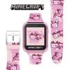 imageMinecraft Kids Smartwatch  Pink Axolotl Design 10 Watch Faces Step Counter Selfie Camera Calculator Games Voice Recorder Alarm ampamp Timer Printed Silicone Straps  Fits Wrists 55quot80quot