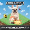 imageMinecraft for Pets 9quot Alex Figure Plush Squeak Toy for Dogs  Officially Licensed Mojang Studios Pet Products  Alex Miner Plush Dog Toy with Squeaky Gifts for Kids Who Love Video GamesGold Axolotl Plush  Alex
