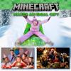 imageOfficially Licensed Minecraft Inflatable Creeper Snow Sled for Kids  DurableEasy to Inflate  Large 48quot
