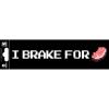 imageJINX Minecraft I Brake for Porkchop Bumper Sticker Black 10x3