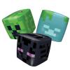 imagePLAYVIEW BRANDS Officially Licensed Minecraft Hostile Mob Head Beach Cubes Pack of 3 16quot Durable Pool Balls CreeperEndermanDrowned