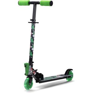 image2 Wheel Kick Scooter with Light Up Wheels  Foldable NonSlip Deck Comfortable ampamp Smooth RideMinecraft