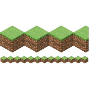 imageEureka Minecraft Blocks Extra Wide Decorative Classroom and Bulletin Board Trim for Teachers 325quot Wide 12 Strips for 37 Total Feet