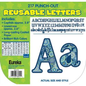 imageEureka Minecraft Letter Number Punctuation Mark and Symbol Classroom Decorations for Teachers 375quot H 176 PiecesBlue Paisley