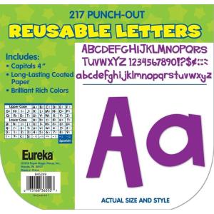 imageEureka Minecraft Letter Number Punctuation Mark and Symbol Classroom Decorations for Teachers 375quot H 176 PiecesPurple Punch