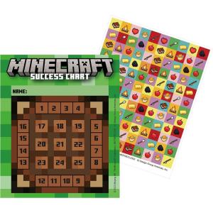 imageEureka Minecraft Mini Student Sticker Reward Charts for School or Home 5quot x 6quot Multicolor 36 Charts and Over 1000 Stickers