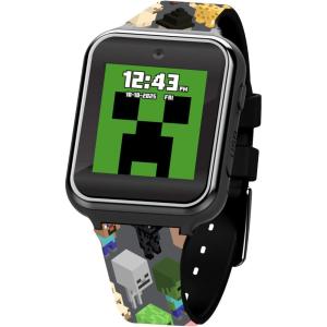 imageMinecraft Kids LED Smartwatch Interactive GamingThemed Watch 10 Changeable Faces Step Counter Calculator Games Selfie Cam Alarm ampamp Timer Printed Silicone Straps  Fits Wrists 55quot80quot