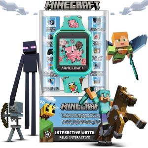 imageMinecraft Kids Smart Watch with Touchscreen Display 10 Watch Faces Games Camera Alarm Timer Step Counter ampamp Calculator  Fun Interactive Learning Watch for Boys ampamp Girls Fits Wrist Sizes 55quot8quot