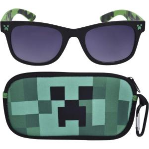 imageMinecraft Kids Sunglasses with Kids Glasses Case Protective Toddler SunglassesGreen