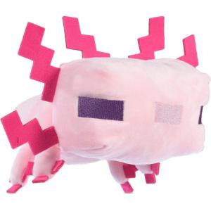 imageMinecraft for Pets 9quot Alex Figure Plush Squeak Toy for Dogs  Officially Licensed Mojang Studios Pet Products  Alex Miner Plush Dog Toy with Squeaky Gifts for Kids Who Love Video GamesLeucistic Axolotl