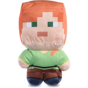 imageMinecraft for Pets 9quot Alex Figure Plush Squeak Toy for Dogs  Officially Licensed Mojang Studios Pet Products  Alex Miner Plush Dog Toy with Squeaky Gifts for Kids Who Love Video GamesAlex Plush