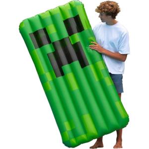 imageOfficially Licensed Minecraft Creeper Pool Float  Easy Inflation Oversized 72quotx36quot Durable Vinyl