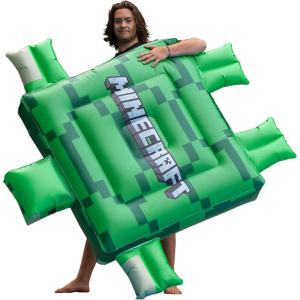 imageOfficially Licensed Minecraft RideOn Turtle Pool Raft Float  Dive into Beach Biome Fun Oversized 72quotx72quot