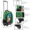 imageBIOWORLD Minecraft Rolling 16 Backpack with Adjustable HandleGreen