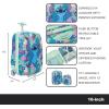 imageBioworld Minecraft Creeper 2Pack Carry On Luggage SetDisney Stitch Tropical Flower