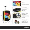 imageBioworld Minecraft Creeper 2Pack Carry On Luggage SetPokemon Stripes Black 2pack