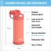 imageTHERMOS FUNTAINER 16 Ounce Stainless Steel Vacuum Insulated Bottle with Wide Spout Lid MINECRAFTApricot