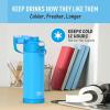 imageTHERMOS FUNTAINER 16 Ounce Stainless Steel Vacuum Insulated Bottle with Wide Spout Lid MINECRAFTElectric Blue