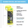 imageTHERMOS FUNTAINER 16 Ounce Stainless Steel Vacuum Insulated Bottle with Wide Spout Lid MINECRAFTGraffiti Boy