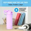 imageTHERMOS FUNTAINER 16 Ounce Stainless Steel Vacuum Insulated Bottle with Wide Spout Lid MINECRAFTNeon Purple