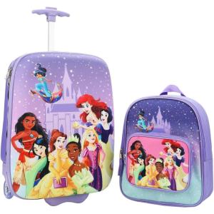 imageBioworld Minecraft Creeper 2Pack Carry On Luggage SetDisney Princess Blue 2pack