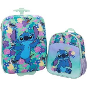 imageBioworld Minecraft Creeper 2Pack Carry On Luggage SetDisney Stitch Tropical Flower