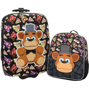 imageBioworld Minecraft Creeper 2Pack Carry On Luggage SetFive Nights Fazbear Character