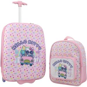 imageBioworld Minecraft Creeper 2Pack Carry On Luggage SetHello Kitty Beach Pink 2pack