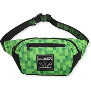 imageBoys Minecraft Fanny Pack Bag Black and Green Minecraft Creeper Face Fanny Pack Bag Adjustable  Unisex Black GreenBlack Green