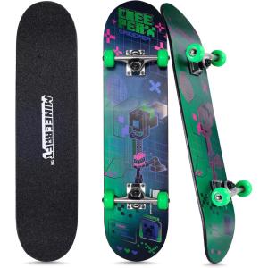 imageMinecraft  31quot Lenticular Skateboard with Pro Trucks Full Grip Tape 9Ply Maple Deck Ideal for All Experience Levels