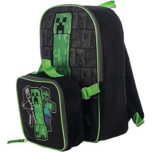 imageMinecraft Backpack with Lunch Box for boys