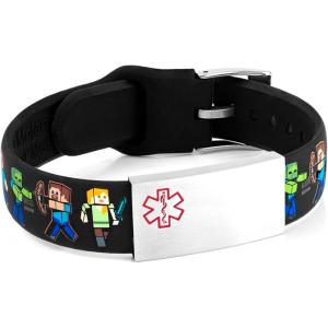 imageMinecraft Steve and Alex Medical ID Bracelet