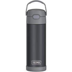 imageTHERMOS FUNTAINER 16 Ounce Stainless Steel Vacuum Insulated Bottle with Wide Spout Lid MINECRAFTMatte Charcoal