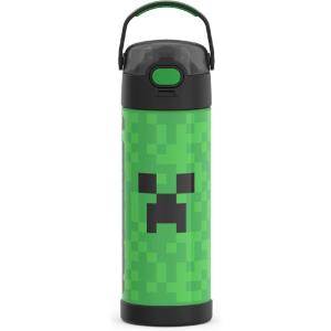 imageTHERMOS FUNTAINER 16 Ounce Stainless Steel Vacuum Insulated Bottle with Wide Spout Lid MINECRAFTMinecraft