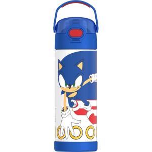 imageTHERMOS FUNTAINER 16 Ounce Stainless Steel Vacuum Insulated Bottle with Wide Spout Lid MINECRAFTSonic