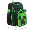 imageBIOWORLD Boys Minecraft Creeper Youth 5 Piece Backpack Set Green One Size