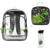 imageBIOWORLD Minecraft Creeper 5Piece Backpack Set Little Big Kid Green One SizeBlack