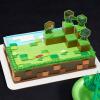 imageDecoSet Mobs Beware Minecraft Cake Topper 6Piece Stackable Cake Decoration Interlocking 3D Blocks With Characters Food Safe Birthday Cake DecorationCake Topper