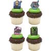 imageDecoSet Mobs Beware Minecraft Cake Topper 6Piece Stackable Cake Decoration Interlocking 3D Blocks With Characters Food Safe Birthday Cake DecorationCupcake Rings