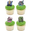 imageDecoSet Mobs Beware Minecraft Cake Topper 6Piece Stackable Cake Decoration Interlocking 3D Blocks With Characters Food Safe Birthday Cake DecorationCupcake Rings