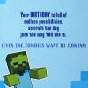 imageHallmark Minecraft Birthday Card for Kids with Stickers Party Mode 499RZB1382