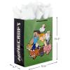 imageHallmark Minecraft Gift Bag Bundle 2 Bags 13quot Large Blue Bag 15quot Extra Large Green for Birthdays Christmas Valentines Day Halloween Kids PartiesMinecraft