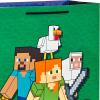 imageHallmark Minecraft Gift Bag Bundle 2 Bags 13quot Large Blue Bag 15quot Extra Large Green for Birthdays Christmas Valentines Day Halloween Kids PartiesBlue  Green  Alex  Steve  Pig  Sheep