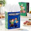 imageHallmark Minecraft Gift Bag Bundle 2 Bags 13quot Large Blue Bag 15quot Extra Large Green for Birthdays Christmas Valentines Day Halloween Kids PartiesBlue  Green  Alex  Steve  Pig  Sheep