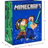 imageHallmark Minecraft Gift Bag Bundle 2 Bags 13quot Large Blue Bag 15quot Extra Large Green for Birthdays Christmas Valentines Day Halloween Kids PartiesBlue  Green  Alex  Steve  Pig  Sheep